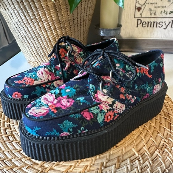 Tuk Mondo Floral Creeper Lace Up Womens 7 - Picture 6 of 11